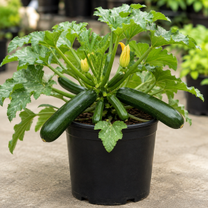 Green Zucchini Live Plants, 2-Pack, 3-6 Inch Tall, Outdoor Garden