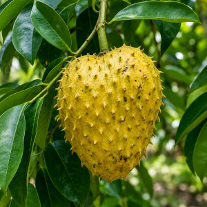 Yellow Soursop Guanabana Live Plant, 5-10 Inch Tropical Fruit Tree, Well-Rooted for Patio & Garden
