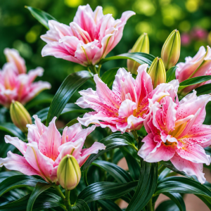 3 Pink Daylily Bulbs for Planting - Large Perennial Flower, Outdoor Garden