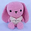 Handmade Crochet Bunny Rabbit Amigurumi Soft Stuffed Animal Toy 7 inch - Image 1