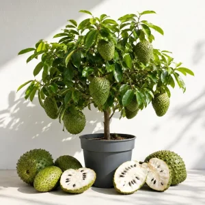 Soursop Live Plant (Guanabana) - Tropical Fruit Tree, 5-10 Inches Tall - Image 1