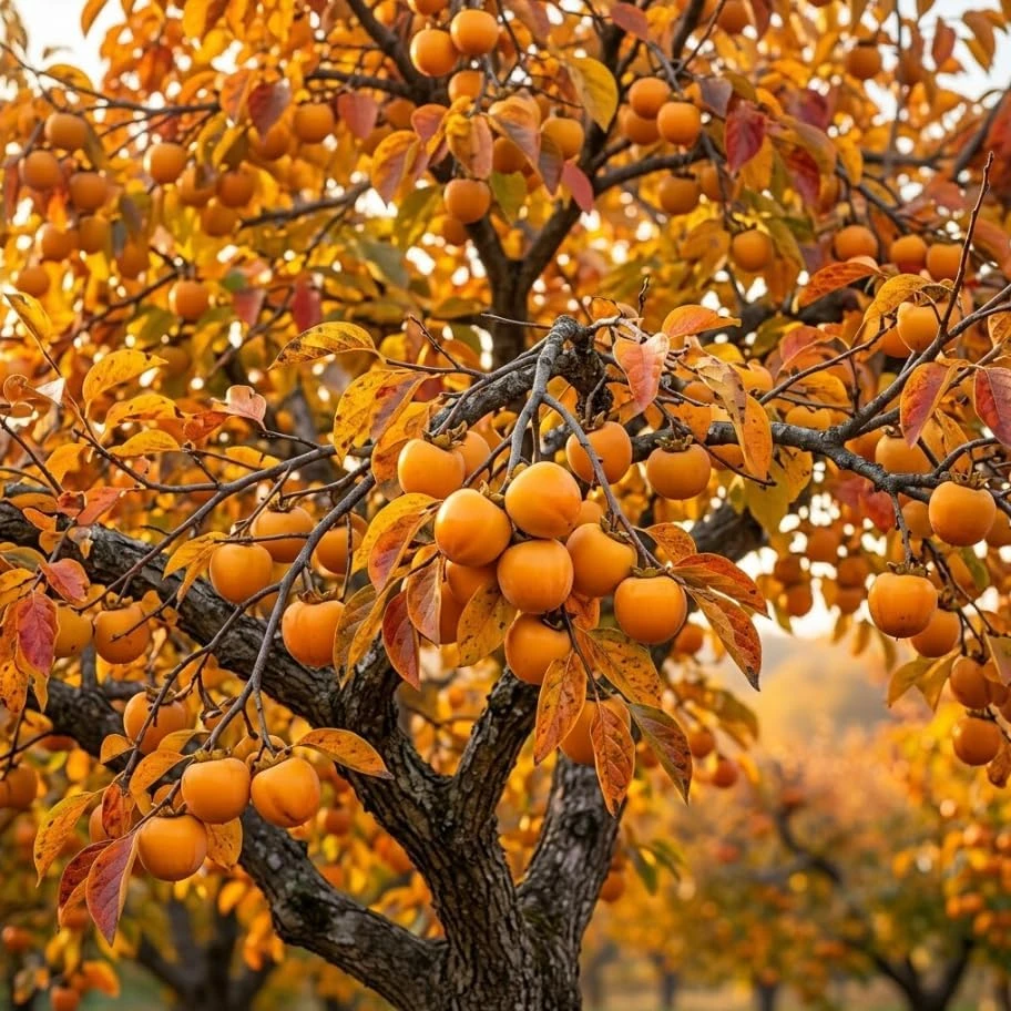 American Persimmon Tree Live Plant - Hardy Winter Plum, 7-14" Tall in Qt Pot, Outdoor - Image 2
