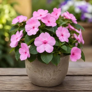 Beacon Light Pink Impatiens Seeds - 20 Seeds - Soft Pink Shade Garden Annual Flowers - Image 2