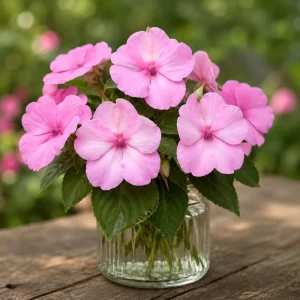 Beacon Light Pink Impatiens Seeds - 20 Seeds - Soft Pink Shade Garden Annual Flowers - Image 3