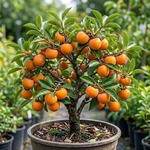 Common Persimmon Tree Live Plant - Hardy Deciduous Fruit Tree 6-14