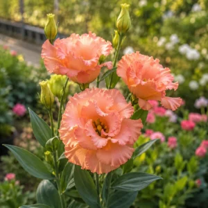 Coral Eustoma Lisianthus Seeds - 20 Seeds - Vibrant Double Rose-Like Blooms - Cut Flower - Image 4