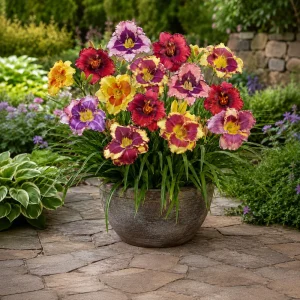 Eyezone Daylily Mix Seeds - Hemerocallis hybrida - 20 Seeds - Contrasting Eye Pattern Blooms - Image 11