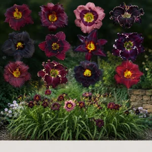 Near Black Daylily Seeds - Hemerocallis hybrida - 20 Seeds - Deep Purple Blooms - Image 4