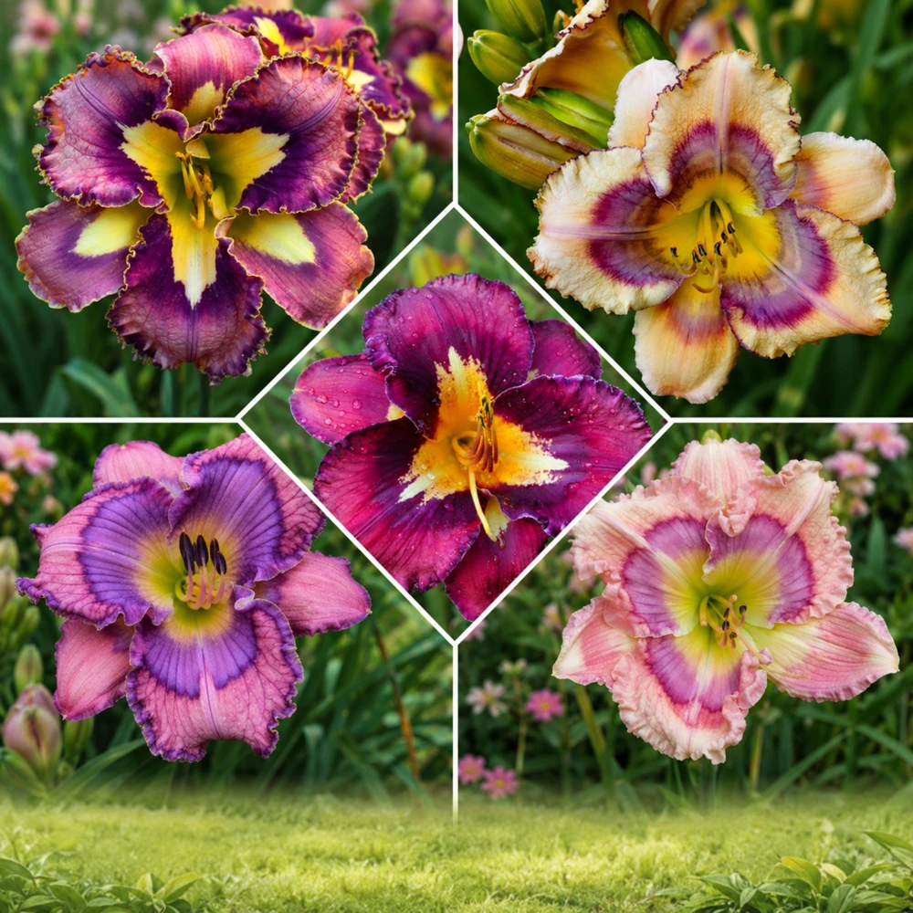 Patterned Daylily Mix Seeds - Hemerocallis hybrida - 20 Seeds - Unique Bi-Color Blooms - Image 10