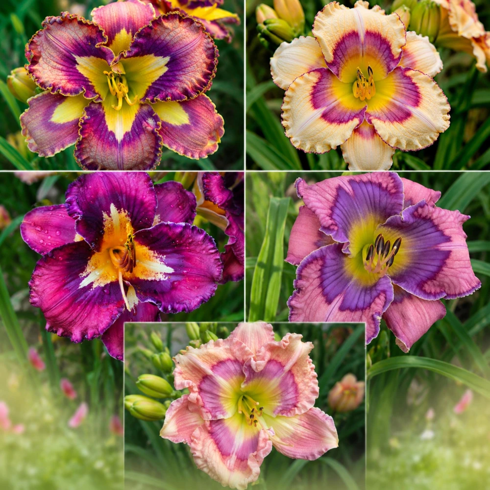 Patterned Daylily Mix Seeds - Hemerocallis hybrida - 20 Seeds - Unique Bi-Color Blooms - Image 6