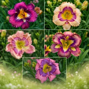 Patterned Daylily Mix Seeds - Hemerocallis hybrida - 20 Seeds - Unique Bi-Color Blooms - Image 7