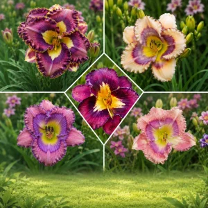 Patterned Daylily Mix Seeds - Hemerocallis hybrida - 20 Seeds - Unique Bi-Color Blooms - Image 9