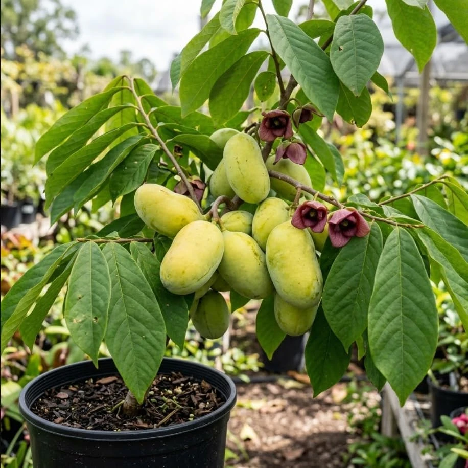Paw Paw Tree Live Plant, Asimina Triloba, 2-3 Ft Tall, 1 Gallon Pot, Outdoor - Image 3