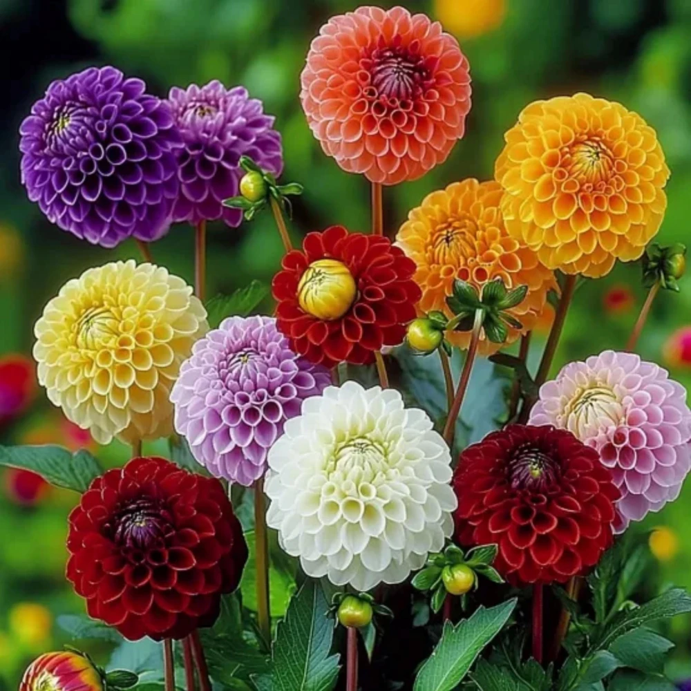 Pompon Dahlia Mix Seeds - 40+ Seeds - Heirloom, Pollinator Friendly Flowers - Image 19