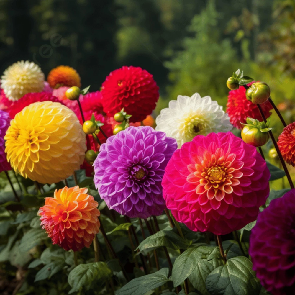 Pompon Dahlia Mix Seeds - 40+ Seeds - Heirloom, Pollinator Friendly Flowers - Image 7