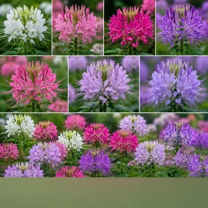Queen Mix Cleome Seeds - Mixed Spider Flower Blooms - Tall Annual - 20 Seeds - Image 3