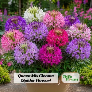 Queen Mix Cleome Seeds - Mixed Spider Flower Blooms - Tall Annual - 20 Seeds - Image 1