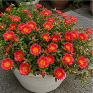 Scarlet Shades Purslane Seeds - Portulaca oleracea - 30 Seeds - Scarlet Red Blooms - Full Sun Ground Cover - Image 3