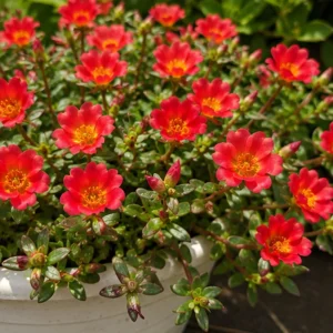 Scarlet Shades Purslane Seeds - Portulaca oleracea - 30 Seeds - Scarlet Red Blooms - Full Sun Ground Cover - Image 8